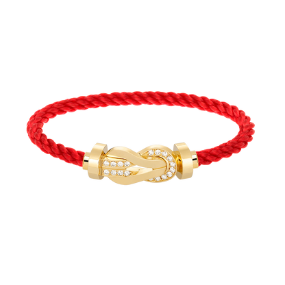 [Stars Jewelry]CHANCE LARGE 8 FIGURE BUCKLE HALF DIAMOND BRACELET GOLD