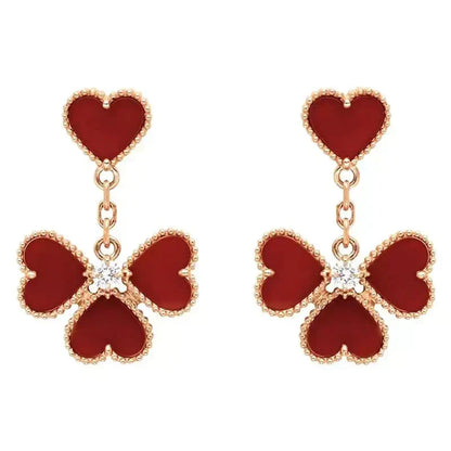 [Stars Jewelry]SWEET CLOVER CARNELIAN EARRINGS
