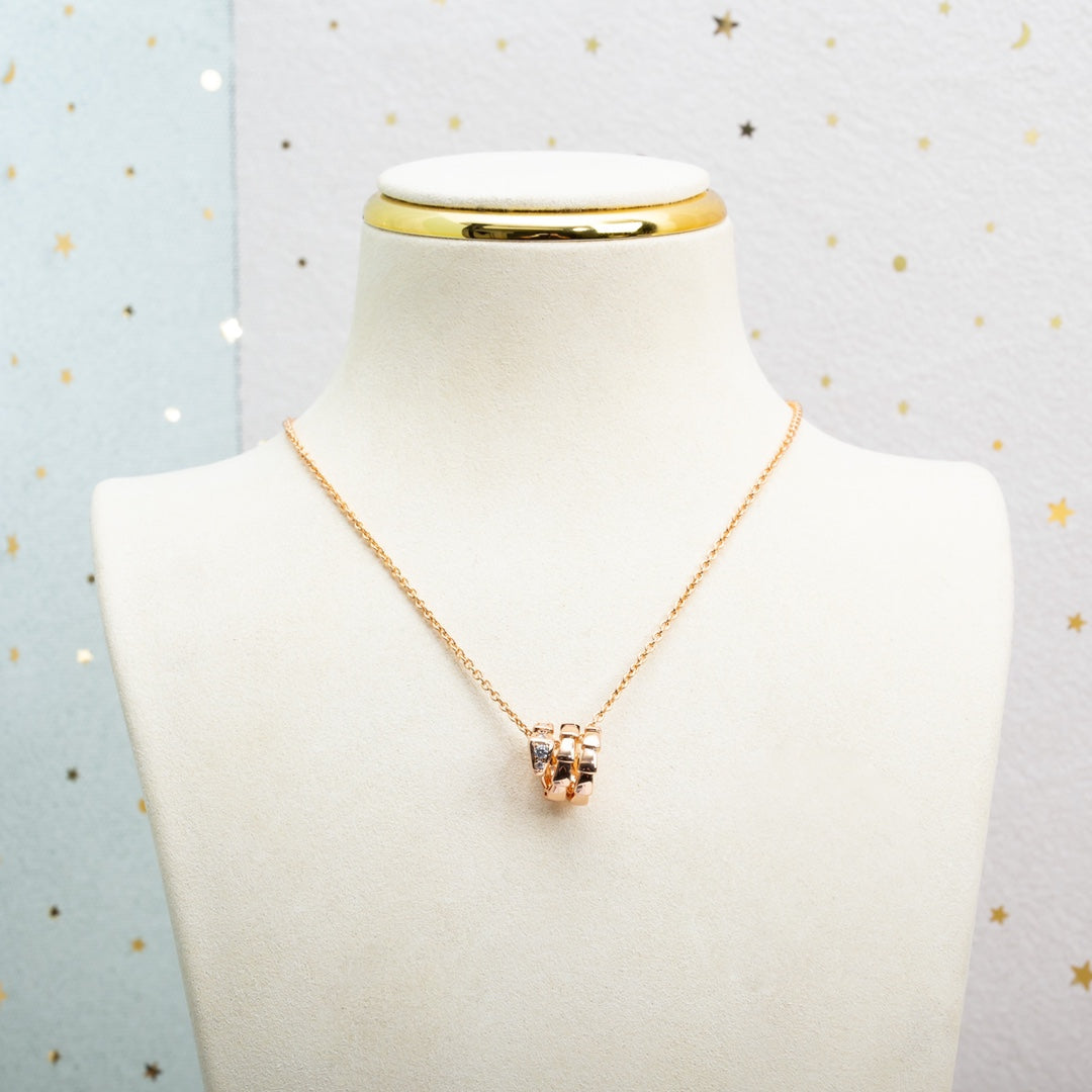[Stars Jewelry]SERPENTI PINK GOLD NECKLACE DIAMOND