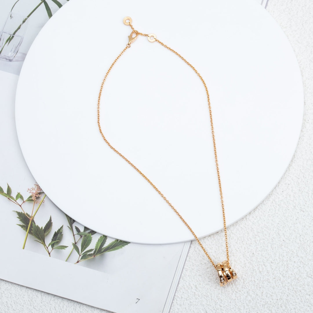 [Stars Jewelry]SERPENTI PINK GOLD NECKLACE DIAMOND