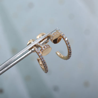 [Stars Jewelry]JUSTE EARRINGS 12.75MM PINK GOLD DIAMOND