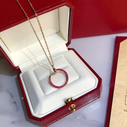[Stars Jewelry]JUSTE NECKLACE GOLD RED DIAMONDS