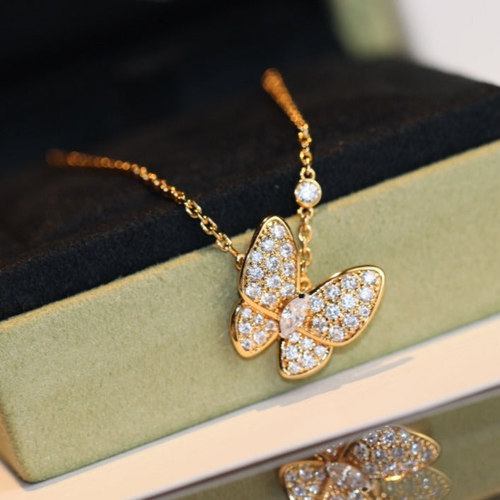 [Stars Jewelry]BUTTERFLY DIAMOND NECKLACE