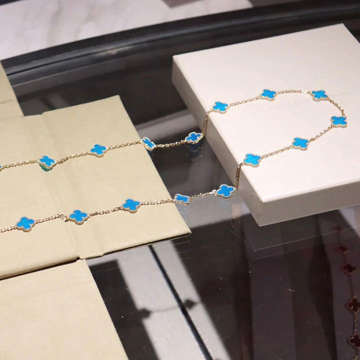 [Stars Jewelry]CLOVER 20 MOTIFS TURQUOISE GOLD