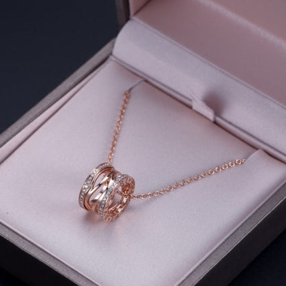 [Stars Jewelry]ZERO 1 PINK GOLD DIAMOND OPEN NECKLACE