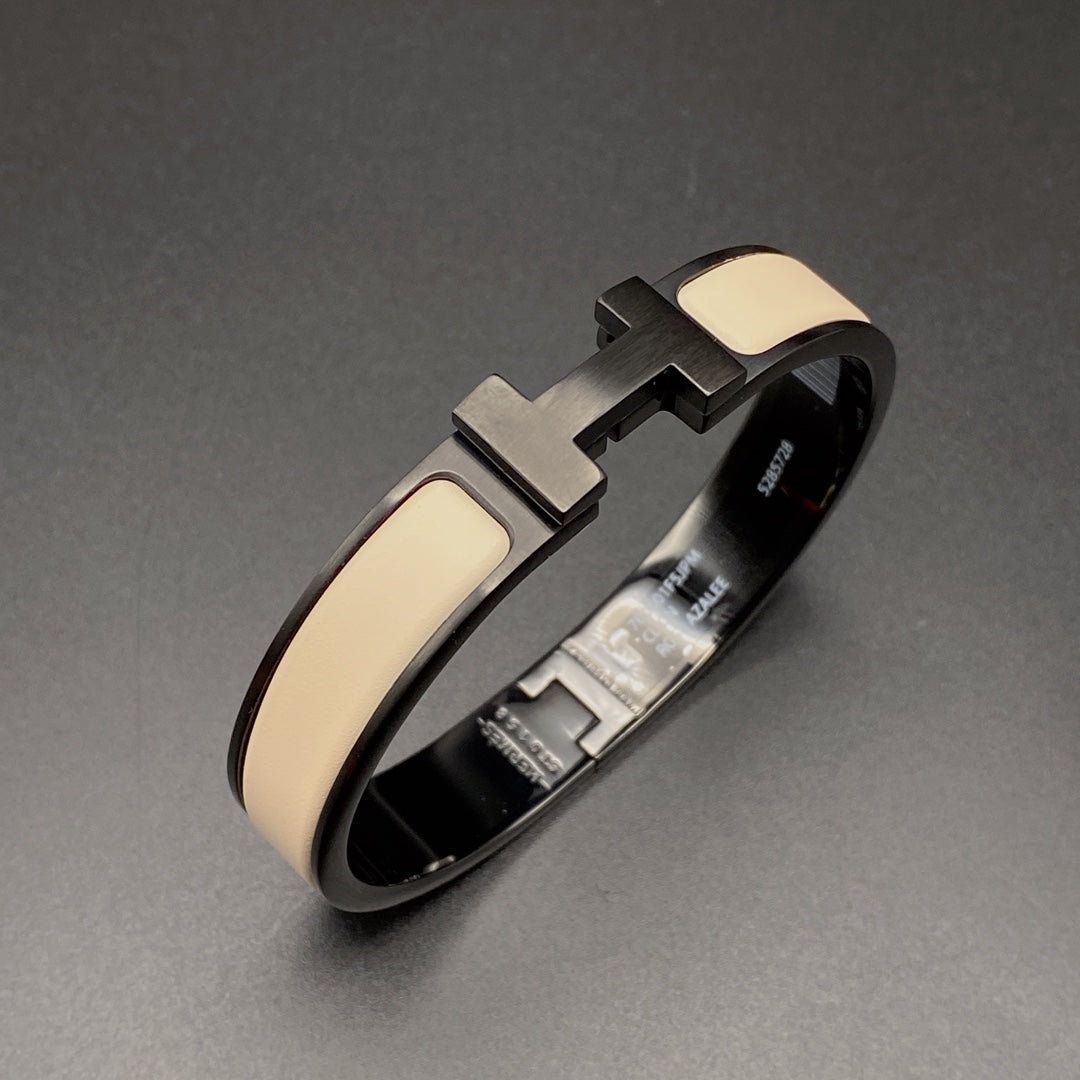 [Stellar Jewelry]H BRACELET 12MM BLACK BEIGE CERAMIC