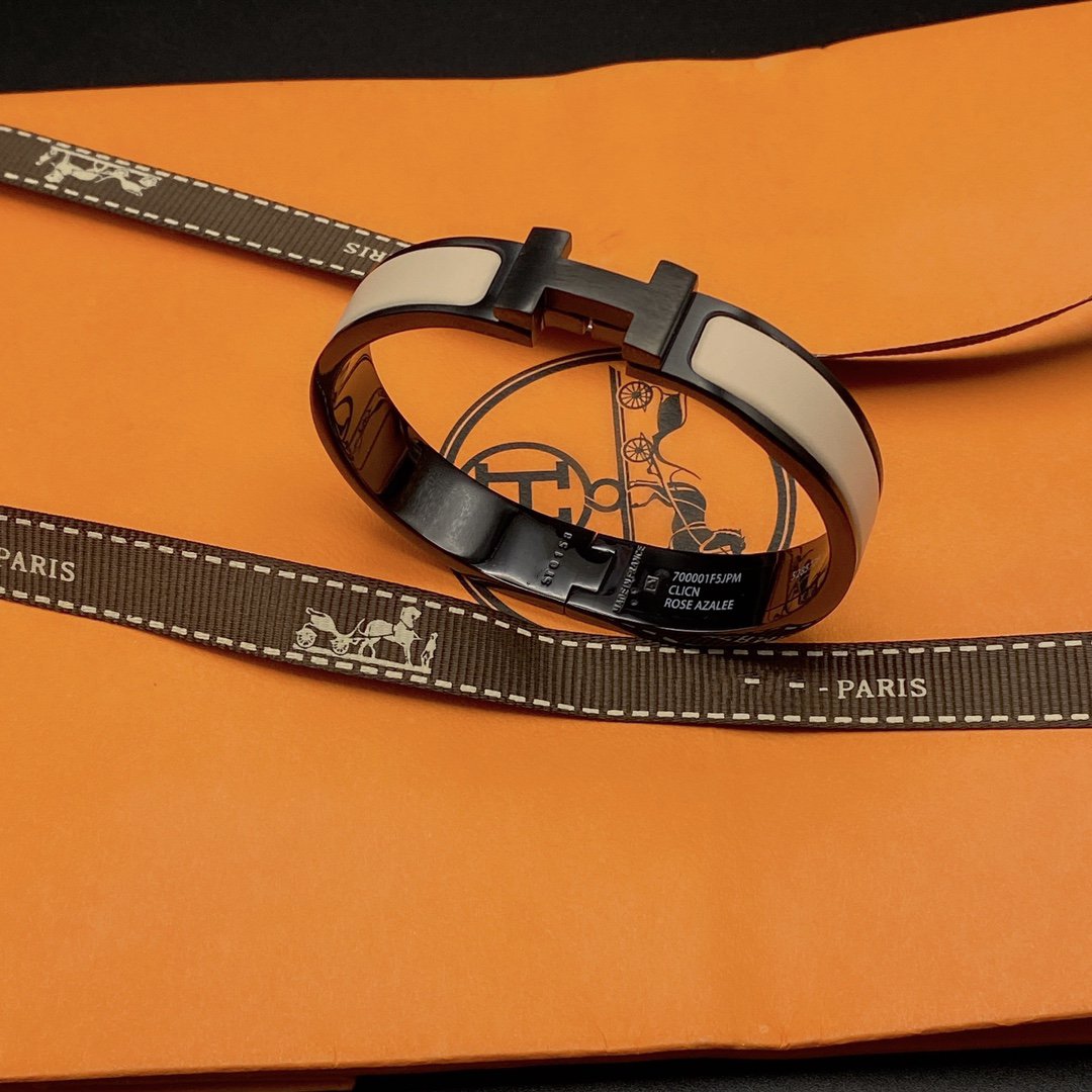 [Stellar Jewelry]H BRACELET 12MM BLACK BEIGE CERAMIC