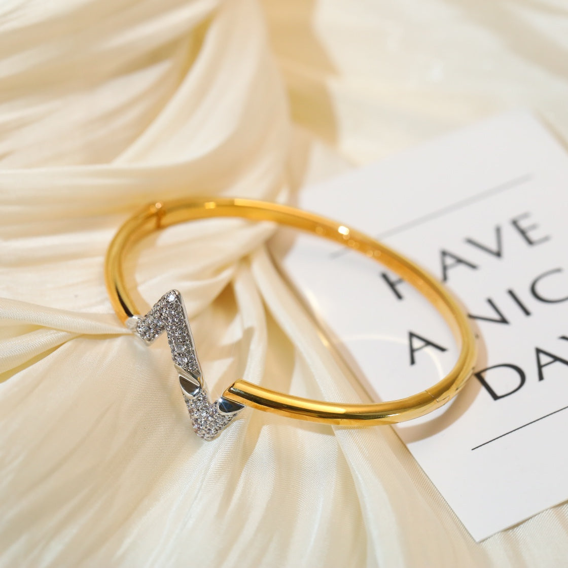 [Stars Jewelry]VOLTE UPSITE DOWN GOLD DIAMOND BRACELET