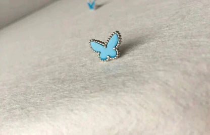 [Stars Jewelry]BUTTERFLY TURQUOISE EARRINGS SILVER