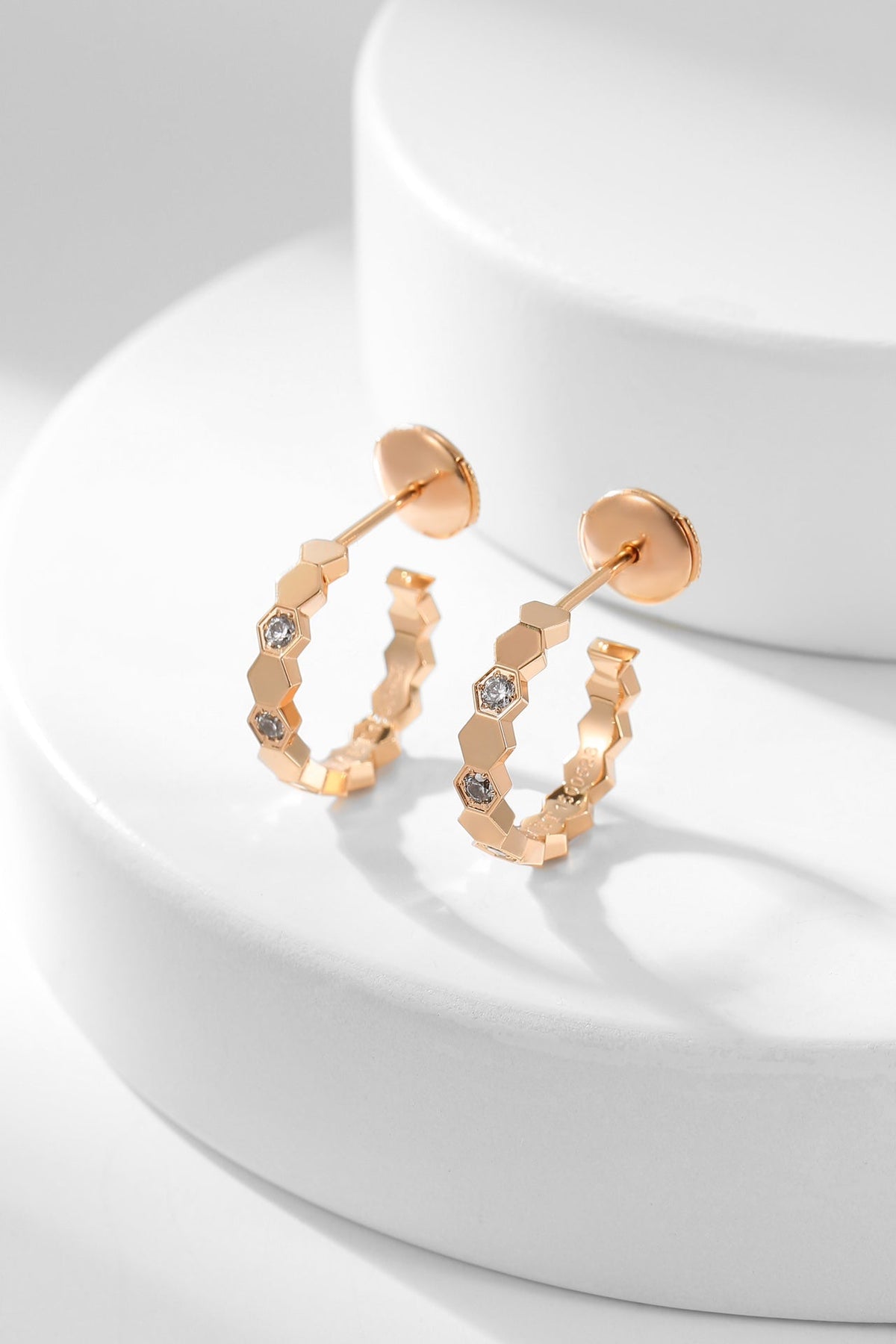 [Stars Jewelry]BEE LOVE DIAMOND HOOP EARRINGS