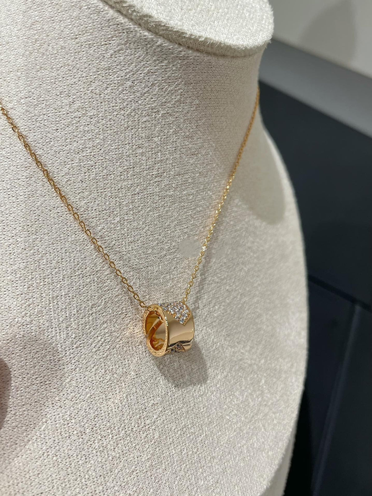 [Stars Jewelry]LIENS EVIDENCE DIAMOND PAVED NECKLACE