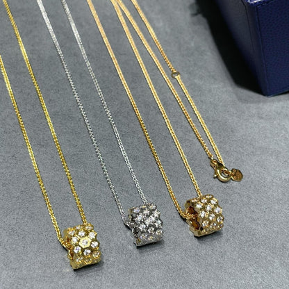 [Stellar Jewelry]BEE LOVE DIAMOND PAVED 3 ROW NECKLACE