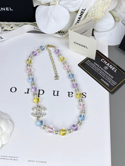 [Stars Jewelry]26C New Spring Collection Colorful Transparent Resin Necklace