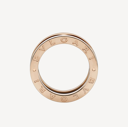 [Stars Jewelry]ZERO 1 TWO-BAND LOOPS AND BLACK CERAMIC PINK GOLD RING
