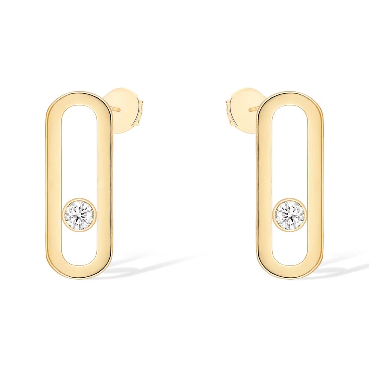 [Stars Jewelry]MOVE UNO SMALL 1 DIAMOND EARRINGS