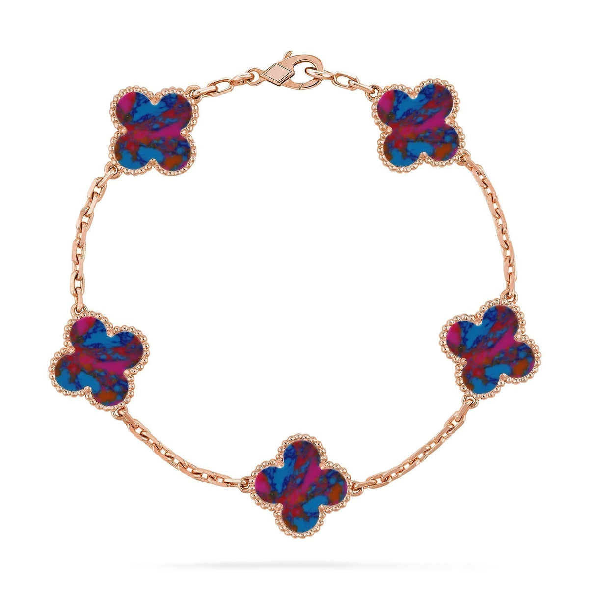 [Stars Jewelry]CLOVER 5 MOTIF COLOR GEMSTONES BRACELET COLLECTION