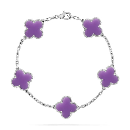 [Stars Jewelry]CLOVER 5 MOTIF LIGHT PURPLE BRACELET COLLECTION