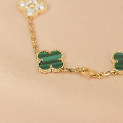 [Stars Jewelry] CLOVER 5 MOTIF MALACHITE BRACELET COLLECTION