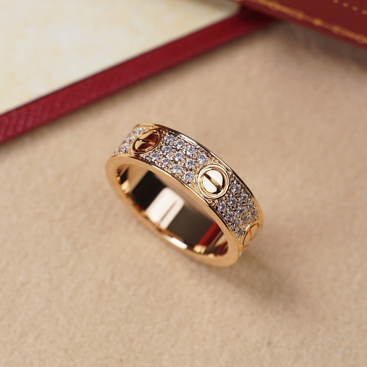 [Stars Jewelry]LOVE RING 5.5MM DIAMONDS PAVED
