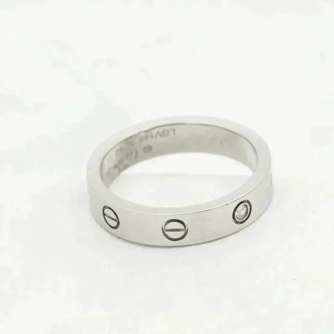 [Stars Jewelry]LOVE RING 4MM 1 DIAMOND SILVER