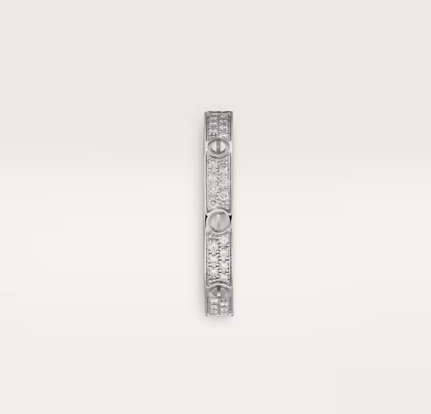 [Stars Jewelry]LOVE RING 2.6mm-wide full-diamond ring silver