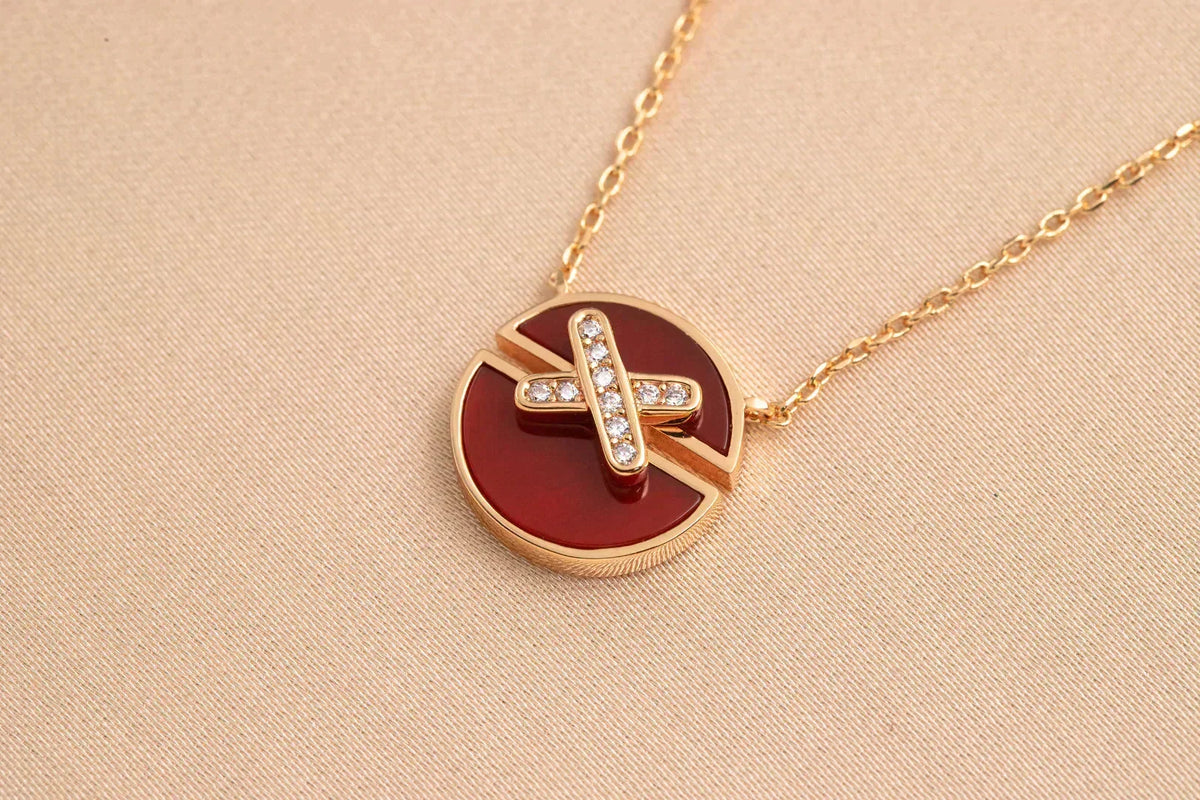 [Stars Jewelry]JEUX DE ROSE GOLD DIAMOND NECKLACE