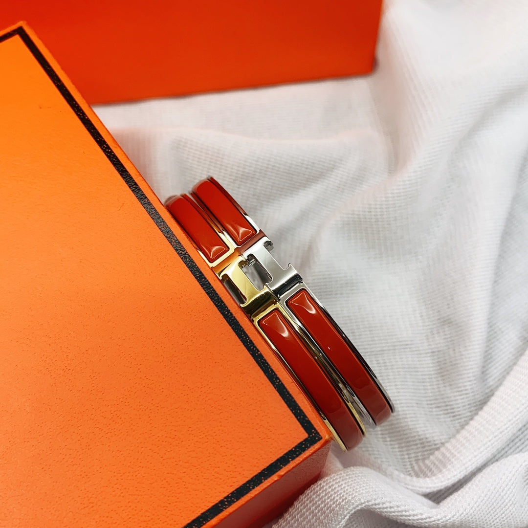 [Stars Jewelry]CLASSIC HM CLIC RED 8MM ENAMEL BRACELET