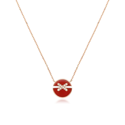 [Stars Jewelry]JEUX DE ROSE GOLD DIAMOND NECKLACE