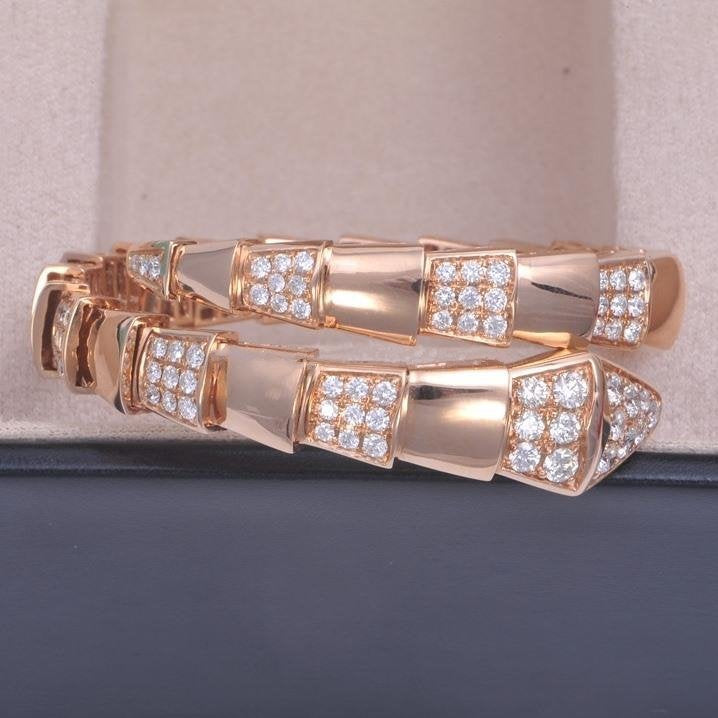 [Stars Jewelry]SERPENTI WIDE BRACELET PINK GOLD DIAMOND