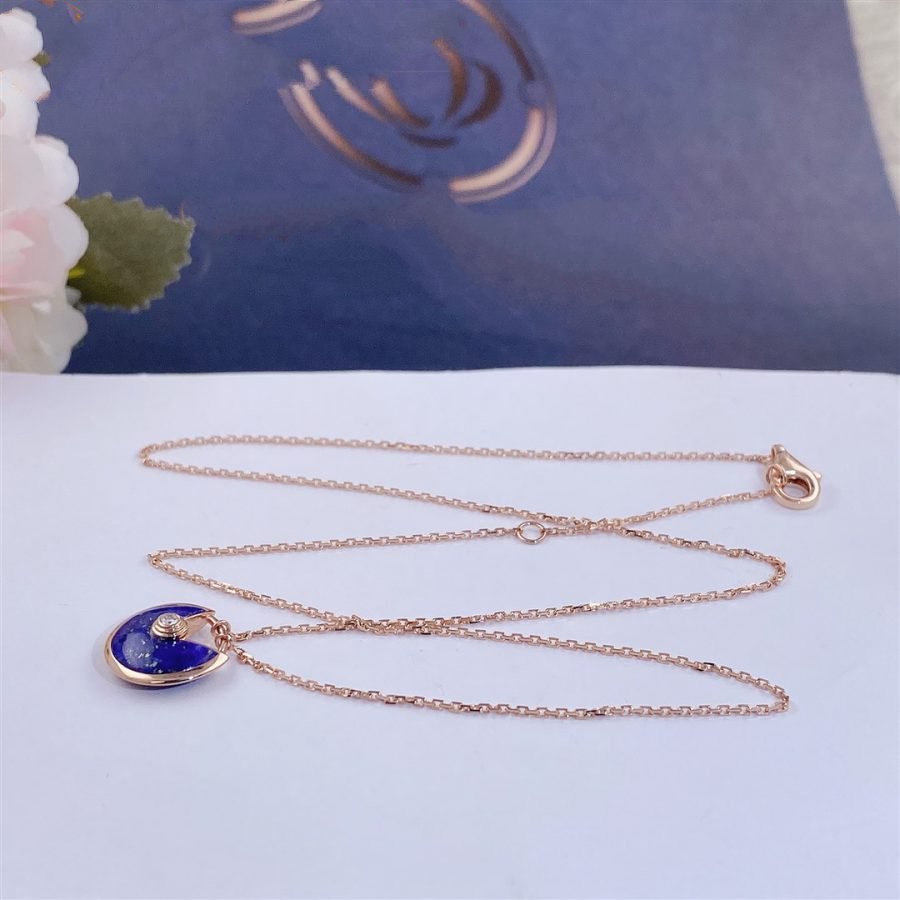 [Stars Jewelry]AMULETTE ROSE GOLD AGATE NECKLACE