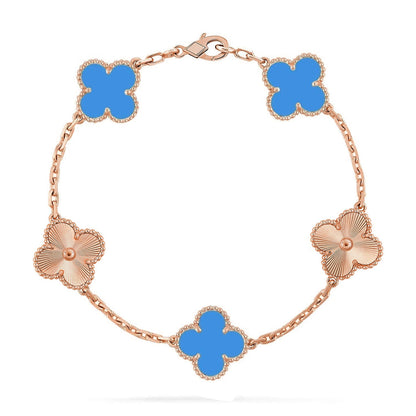 [Stars Jewelry] CLOVER 5 MOTIF BLUE AGATE BRACELET COLLECTION