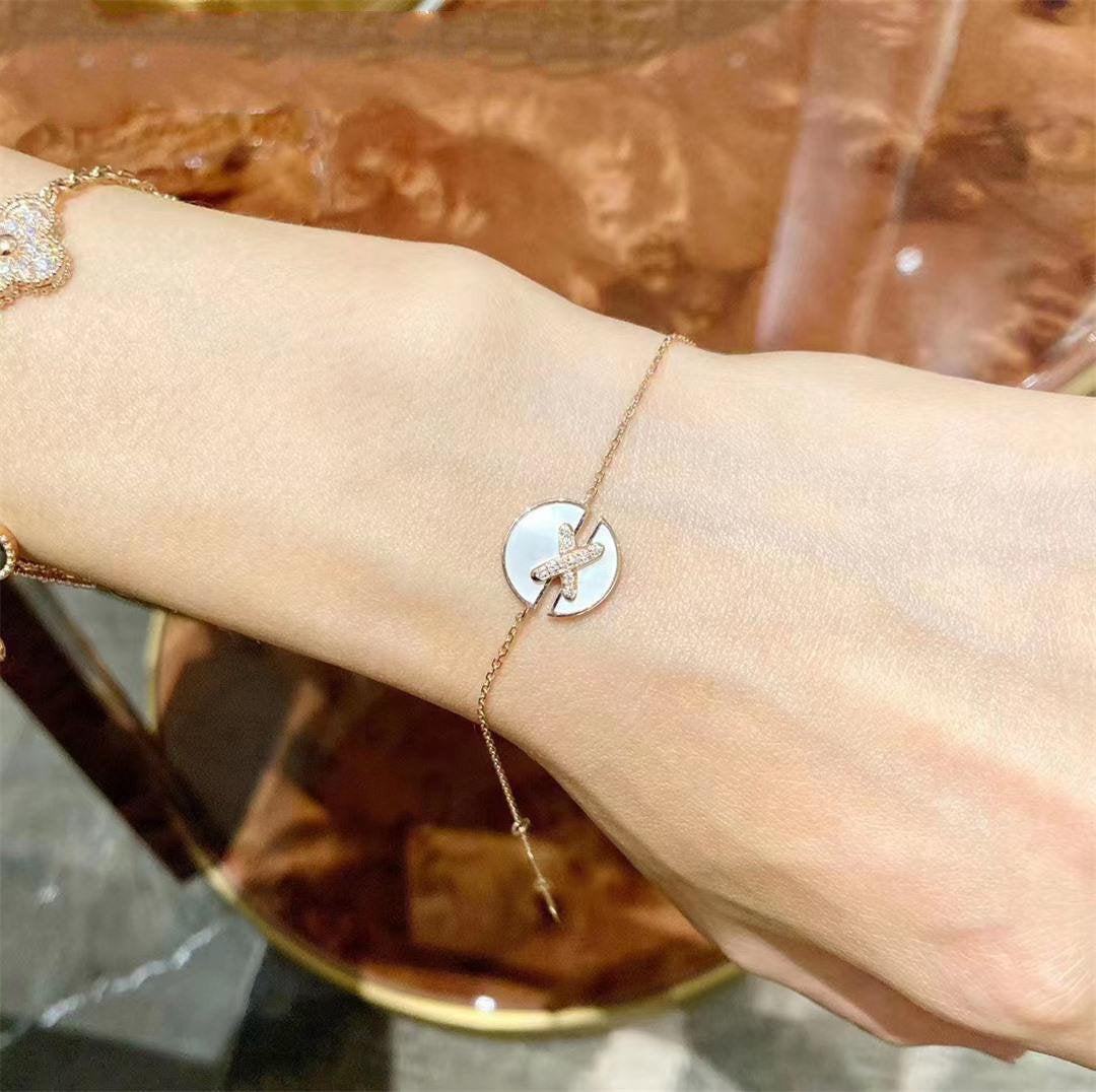 [Stars Jewelry]JEUX DE BRACELET MOP PINK GOLD DIAMONDS