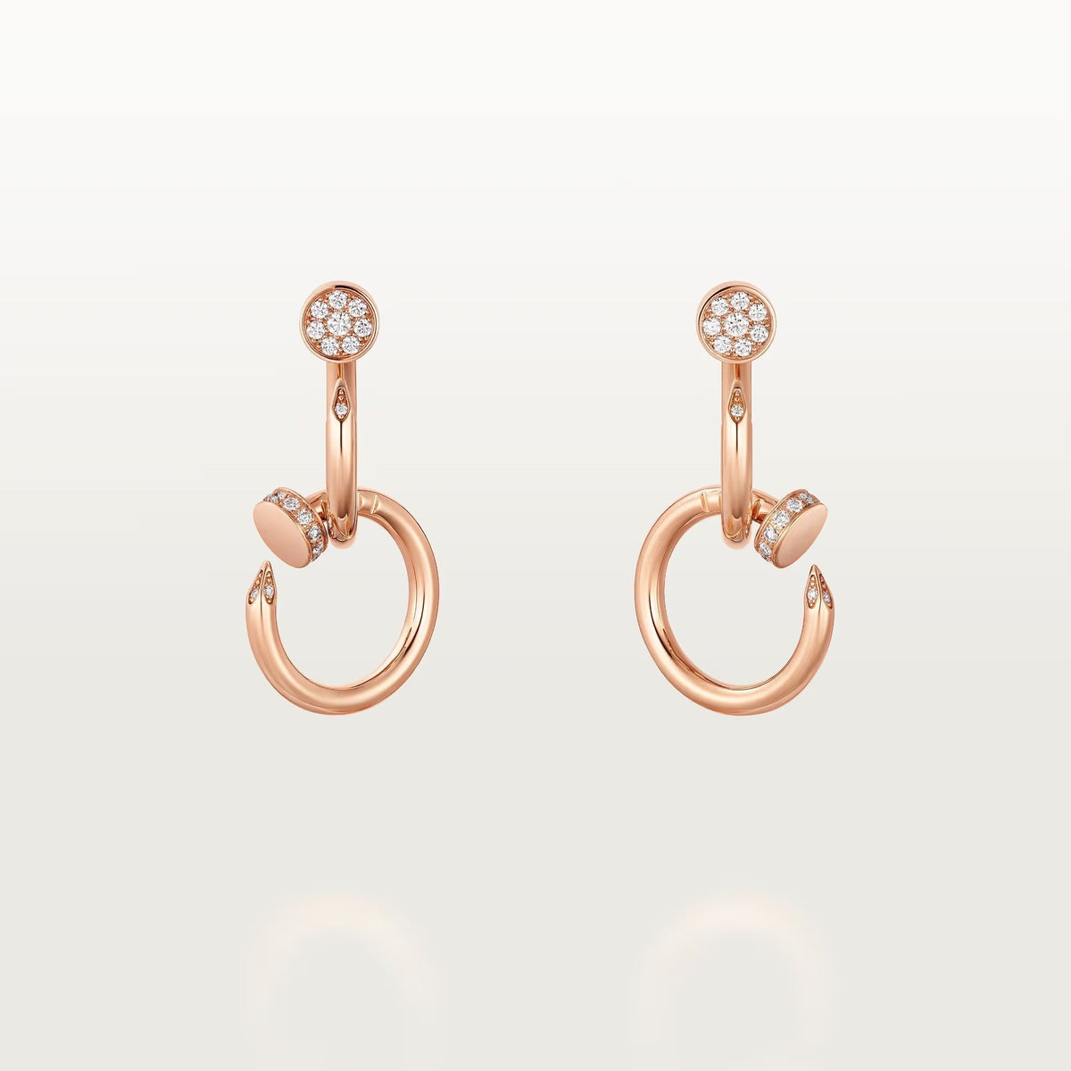 [Stars Jewelry]JUSTE HALF DIAMOND DOUBLE EARRINGS
