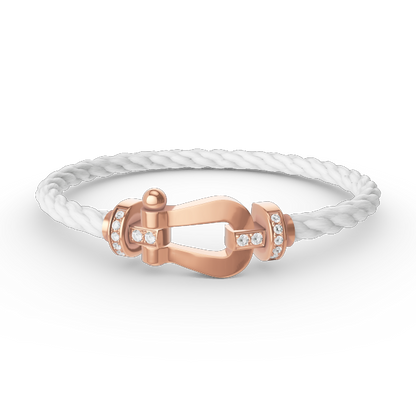 [Stars Jewelry]FORCE LARGE HORSESHOE HALF DIAMOND BRACELET ROSE GOLD