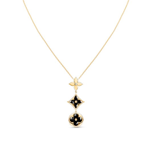 [Stars Jewelry]STAR AND SUN ONYX PINK GOLD NECKLACE