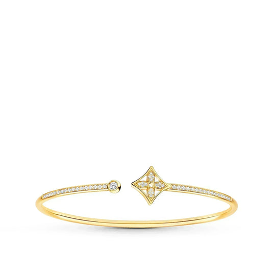 [Stars Jewelry]IDYLLE GOLD OPEN BRACELET DIAMOND PAVED
