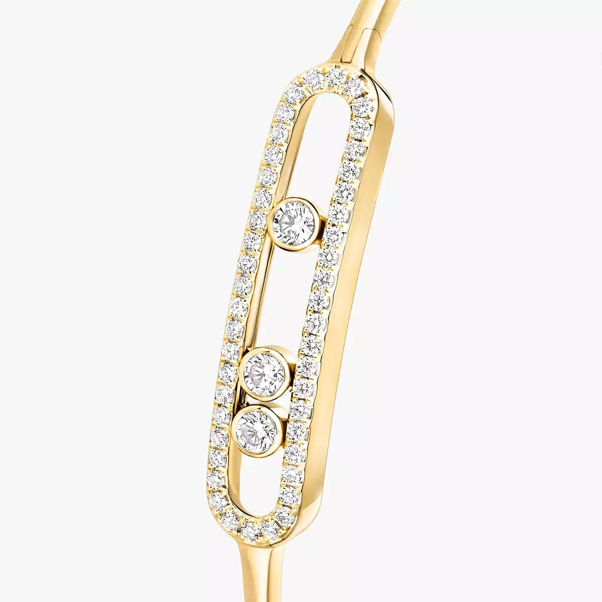 [Stars Jewelry]Move Pavé Diamond Bangle Bracelet M