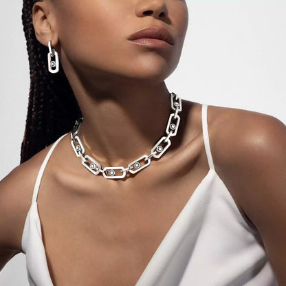 [Stars Jewelry]So Move XL Diamond Pendant Earrings