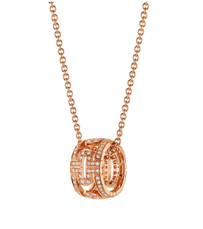 [Stars Jewelry]PARENTESI NECKLACE PINK GOLD DIAMOND