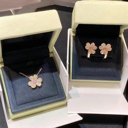 [Stars Jewelry]FRIVOLE PINK GOLD FLOWER DIAMOND EARRINGS