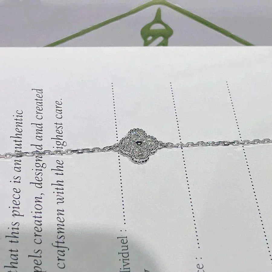 [Stars Jewelry]CLOVER  SINGLE FLOWER BRACELET SILVER