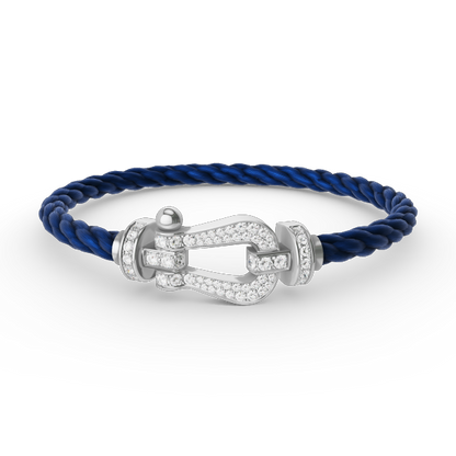 [Stars Jewelry]FORCE LARGE HORSESHOE FULL DIAMOND BRACELET SILVER